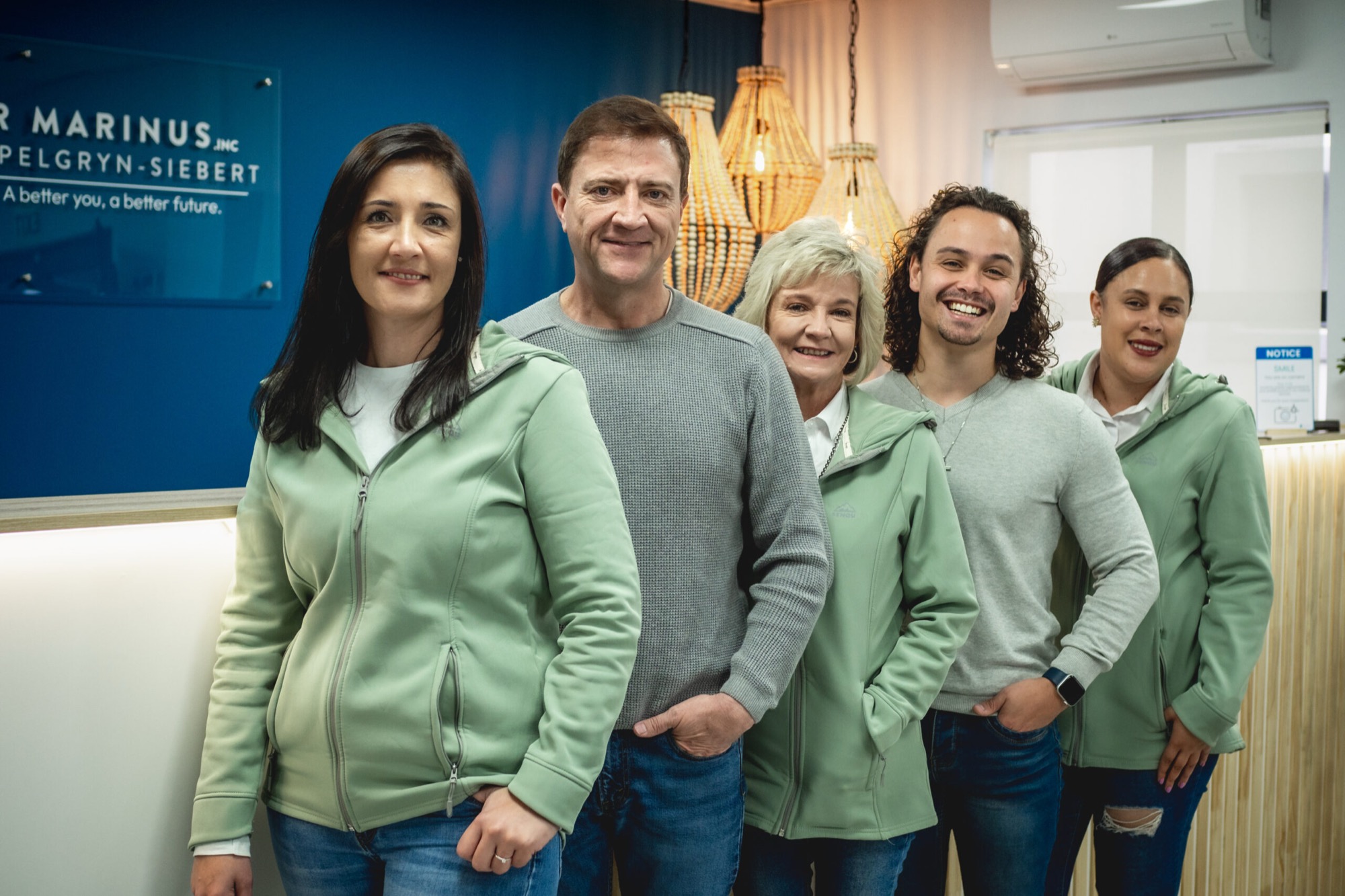 The Dr Marinus team in reception